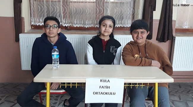Fatih Ortaokulu öğrencileri bilgi yarışmasında il finaline yükseldi
