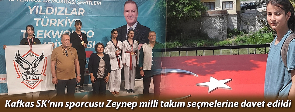 Kafkas SK’nın sporcusu Zeynep milli takım seçmelerine davet edildi
