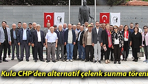 Kula CHP’den alternatif çelenk sunma töreni