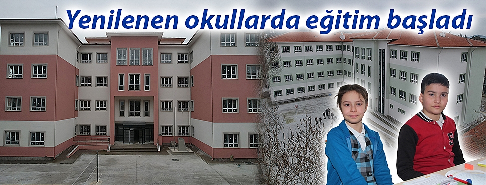 Yenilenen okullarda eğitim başladı
