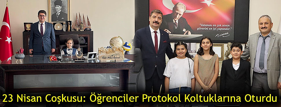 Kula'da 23 Nisan Coşkusu: Öğrenciler Protokol Koltuklarına Oturdu