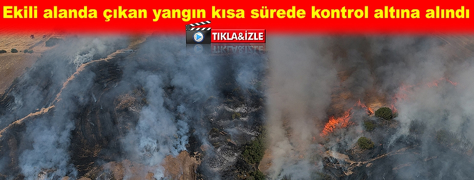 Ekili alanda çıkan yangın kısa sürede kontrol altına alındı