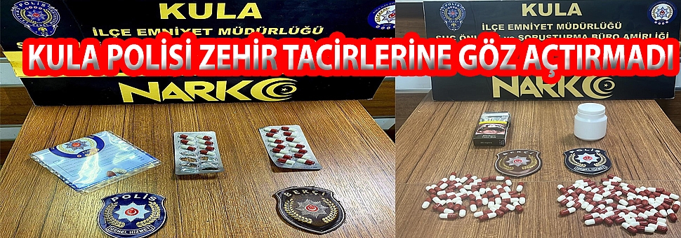 BİR HAFTADA 5 NARKOTİK DARBESİ: KULA POLİSİ ZEHİR TACİRLERİNE GÖZ AÇTIRMADI