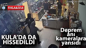 Deprem anı kameralara yansıdı 