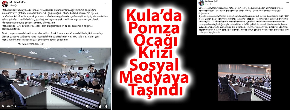 Kula’da pomza ocağı krizi sosyal medyaya taşındı