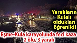 Eşme-Kula karayolunda feci kaza: 2 ölü, 3 yaralı
