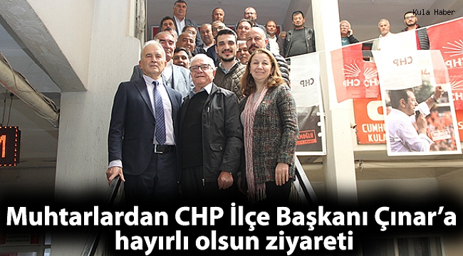 Muhtarlardan CHP İlçe Başkanı Çınar’a hayırlı olsun ziyareti