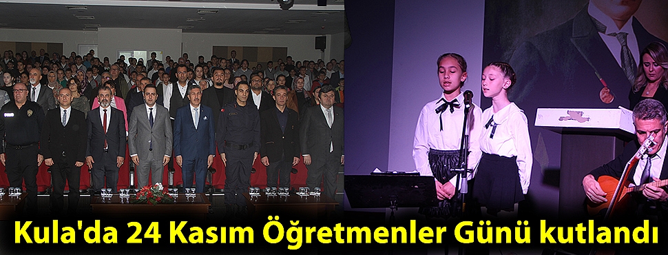 Kula'da 24 Kasım Öğretmenler Günü kutlandı