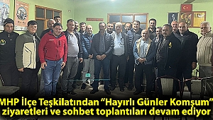 MHP İlçe Teşkilatından “Hayırlı Günler Komşum” ziyaretleri ve sohbet toplantıları devam ediyor