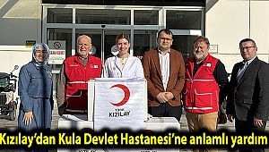 Kızılay’dan Kula Devlet Hastanesi’ne anlamlı yardım