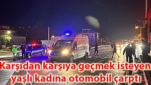 Karşıdan karşıya geçmek isteyen yaşlı kadına otomobil çarptı