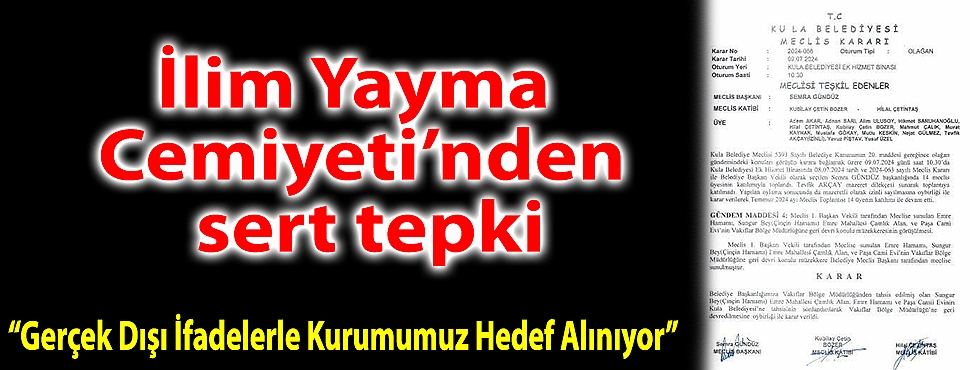 İlim Yayma Cemiyeti’nden sert tepki: “Gerçek Dışı İfadelerle Kurumumuz Hedef Alınıyor”