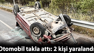 Otomobil takla attı: 2 kişi yaralandı